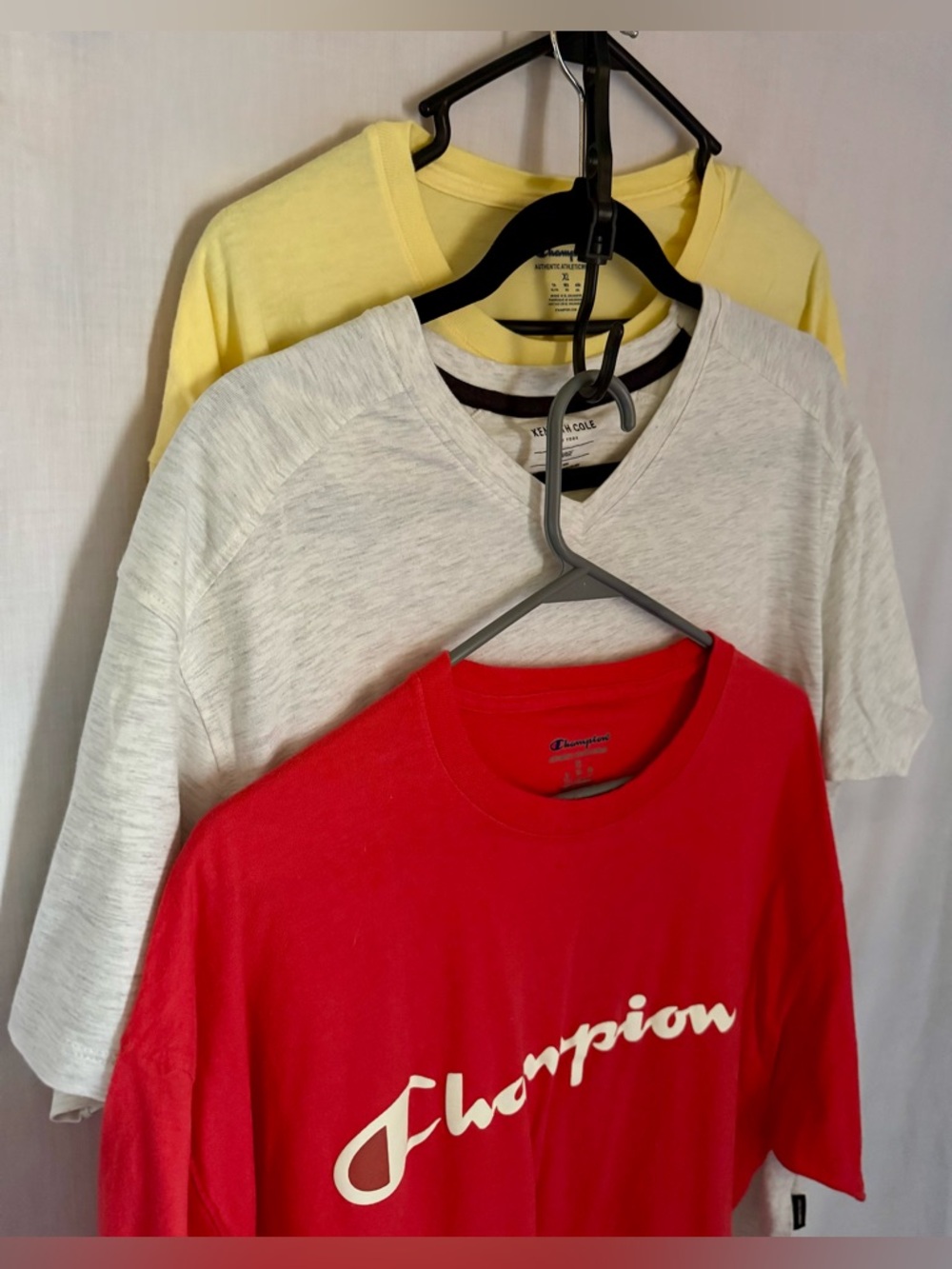 Set of 3 Men’s Shortsleeved Athleticwear Tee’s 2 Champion 1 Kenneth Cole